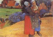 Paul Gauguin Breton Peasants USA oil painting artist